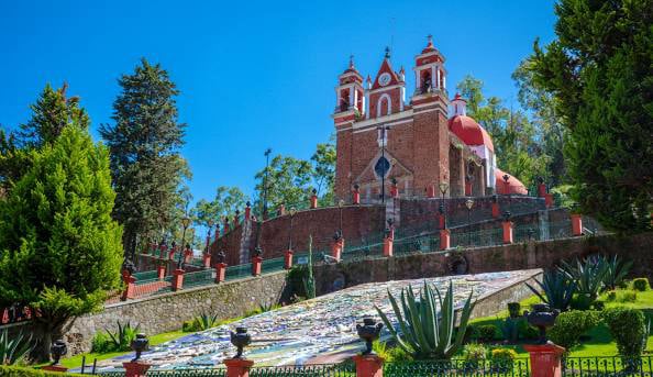 El quiosco y centro del pueblo mágico de Metepec, a 15 minutos de la casa.